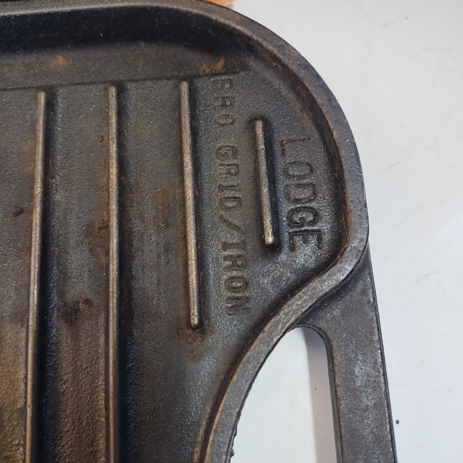 Lodge Cast Iron Lodge Logic Pro Grid Iron Griddle In Box Vtg *READ*