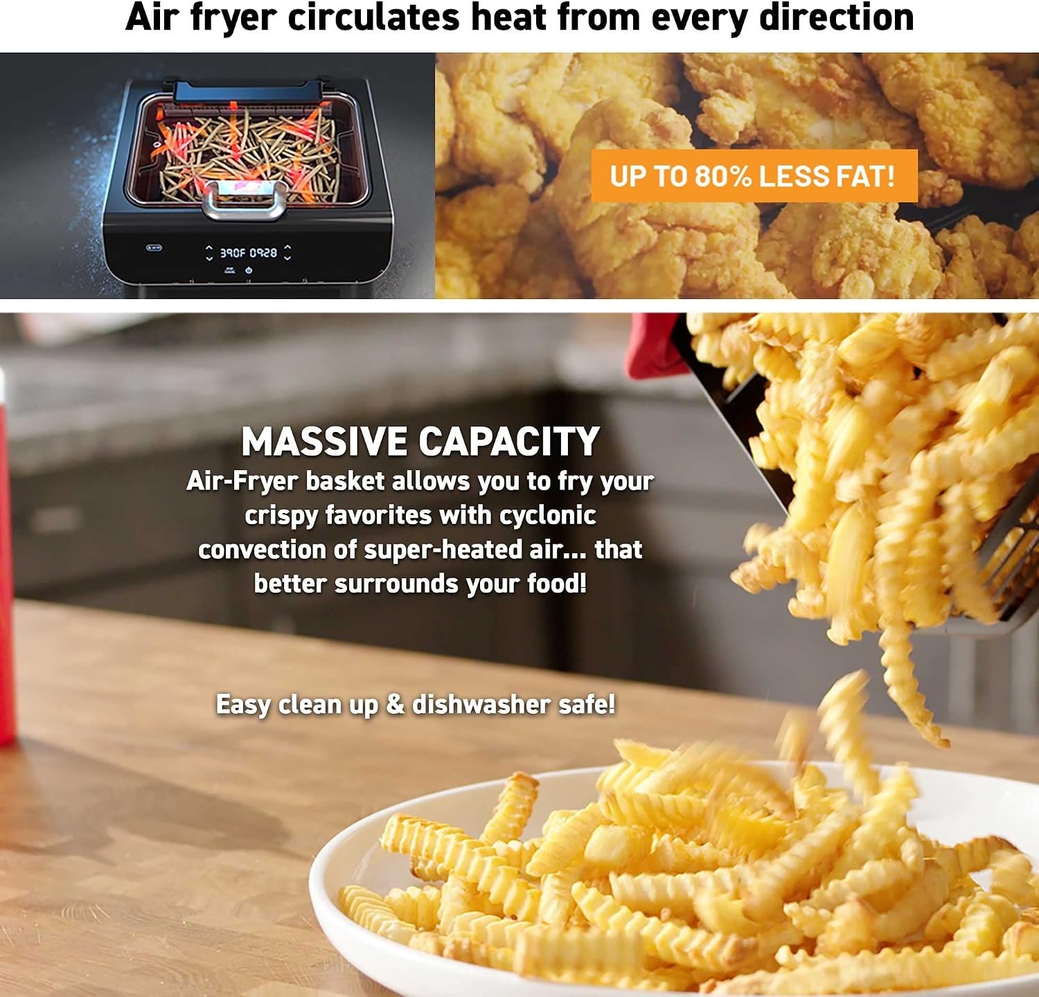 Smokeless Indoor Grill & Air Fryer raclette grill with Smoke Extracting