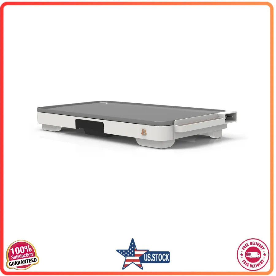 Beautiful Drew Barrymore XL Electric Griddle 12 x 22 Nonstick White Icing