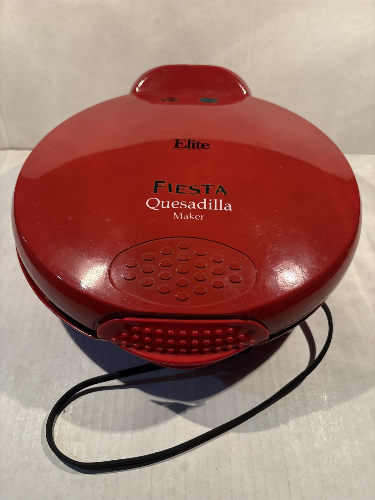 Elite Cuisine 11″ Fiesta Quesadilla Maker Red Model EQD-118 Tested Works