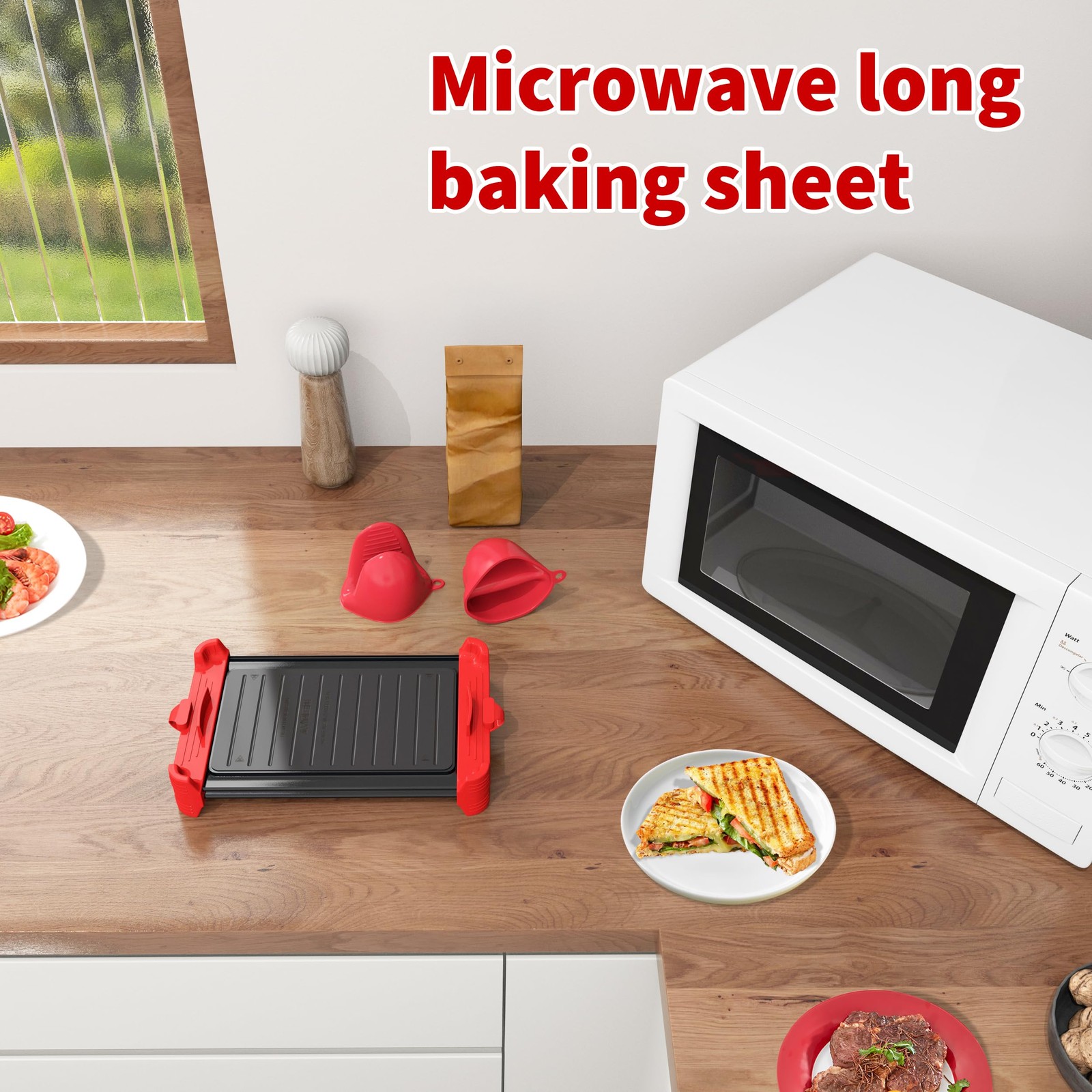 Microwave Sandwich Maker & Grill Cheese Maker with Silicone Oven Mitts, Fast …