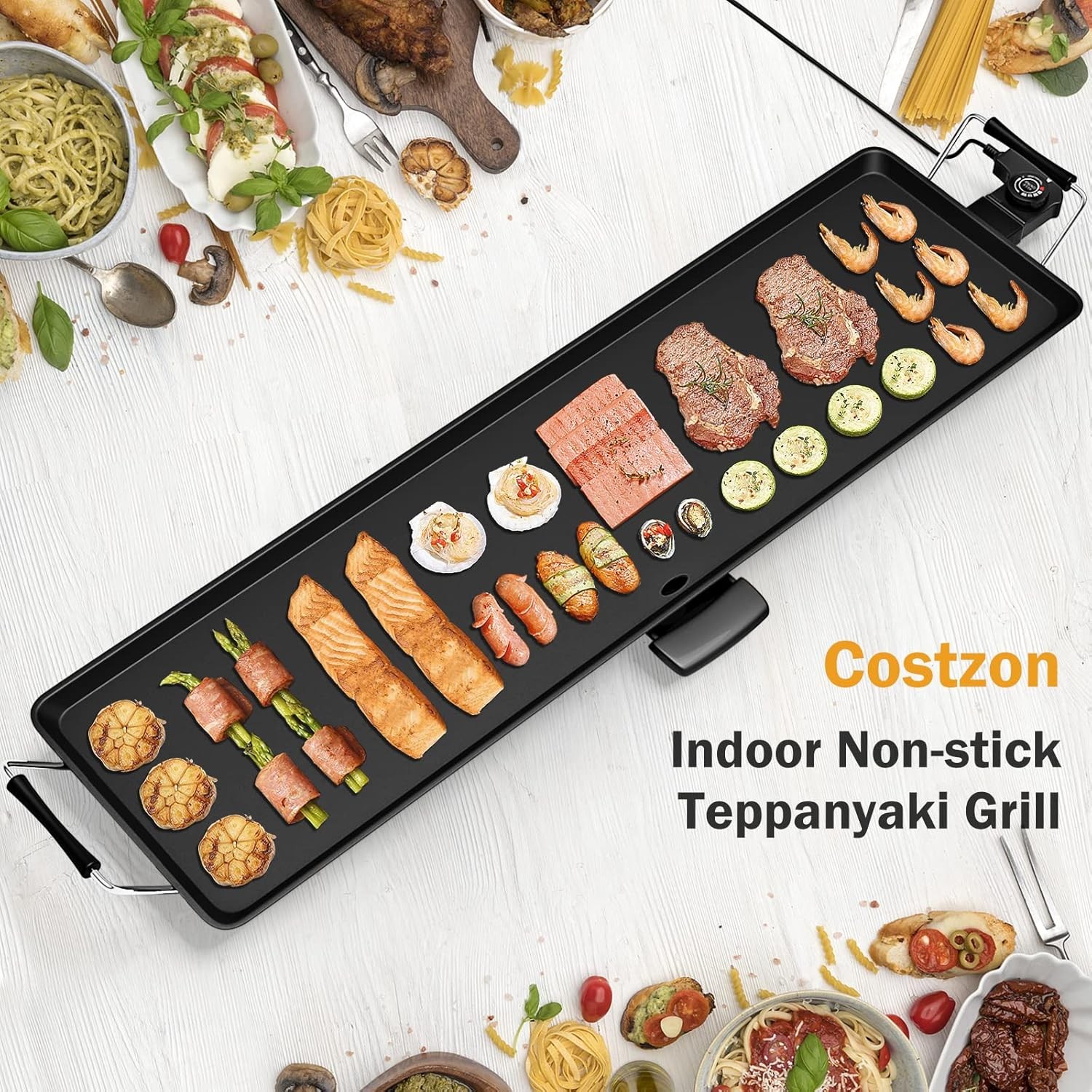 35″ Electric Griddle, 2000W Nonstick Extra Large Griddlel