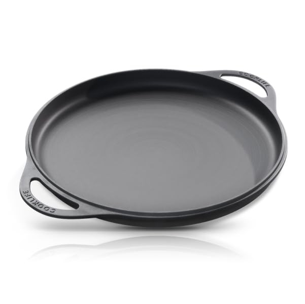 Best COOKLIFE 12inch Lightweight Pre-Seasoned Cast Iron Griddle Smooth Grill Pan
