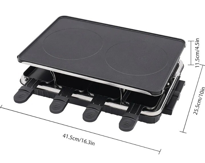 Electric Indoor Raclette Table Grill, 1300W Korean BBQ Grill, Removable…