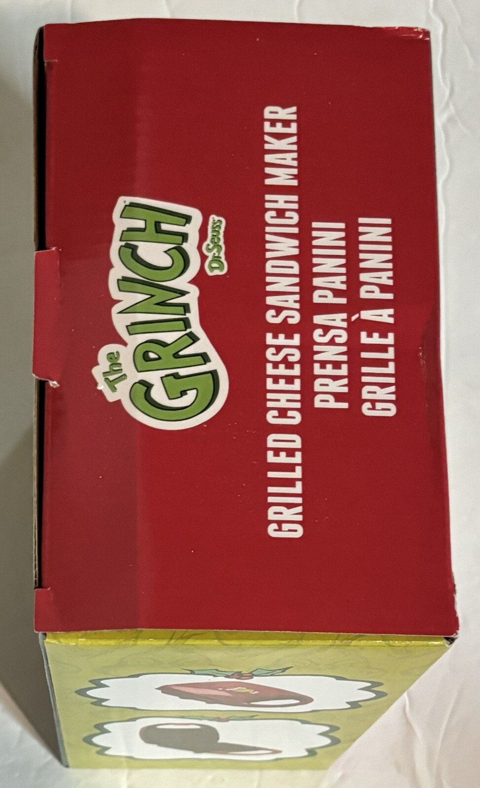 Dr. Seuss The Grinch Red Uncanny Grilled Cheese Panini Sandwich Maker New in Box