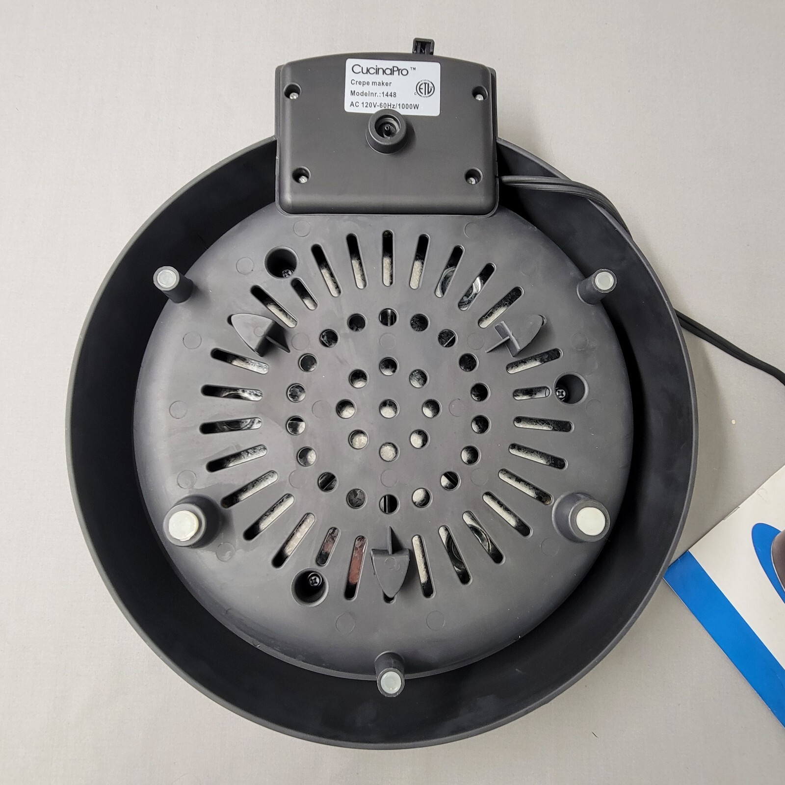 Cucina Pro Electric Griddle Crepe Maker 12″ Round Model 1448 Non-Stick Surface