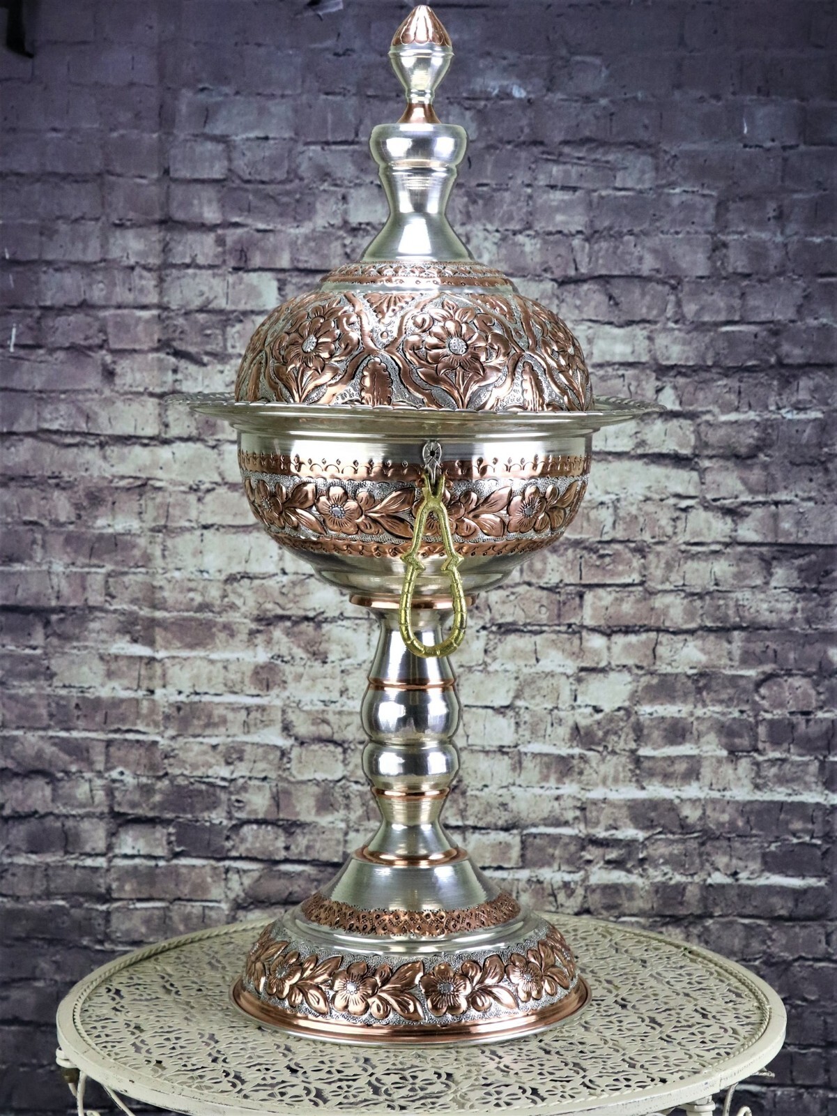 Handmade Decorative Large Copper Grill,Anatolian Old Motifs,Wedding & Mom Gift