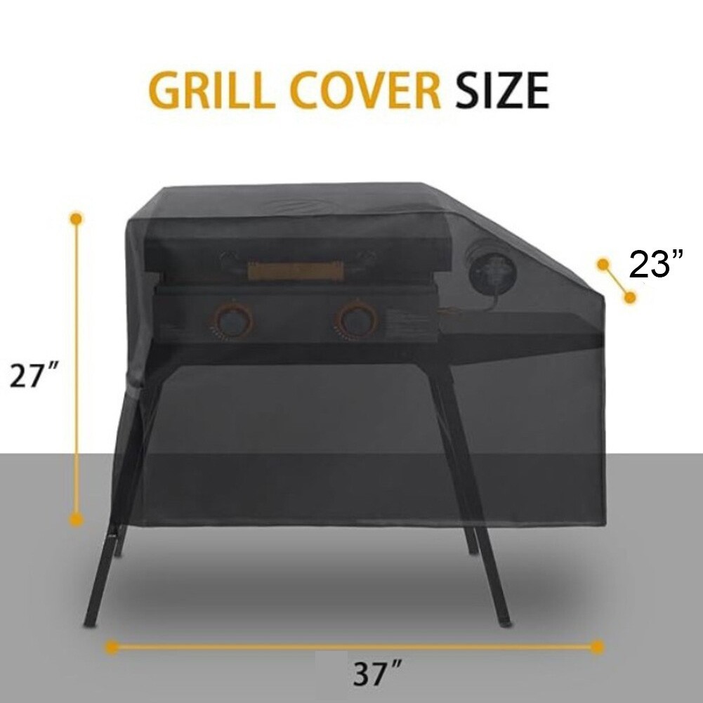 600D Waterproof Grill Cover for Outdoor BBQ with Adjustable Drawcord Strap
