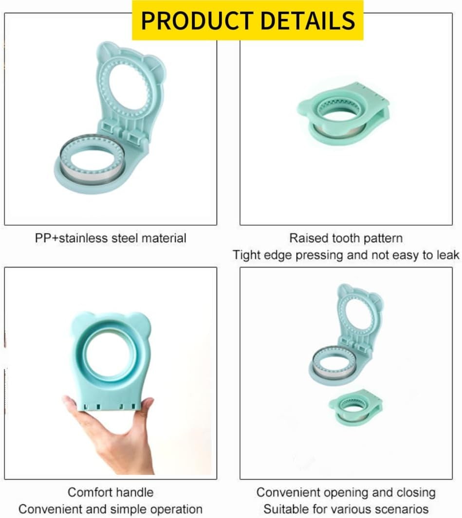CHICHAUS Uncrustable Sandwich Maker, Sandwich Pocket Circle Shape Cutter & Se…