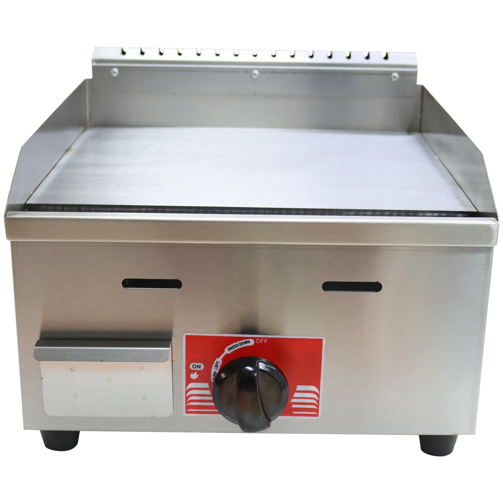 14.2*11.8 inch Stainless Steel Countertop Flat Griddle LP Gas 2800PA