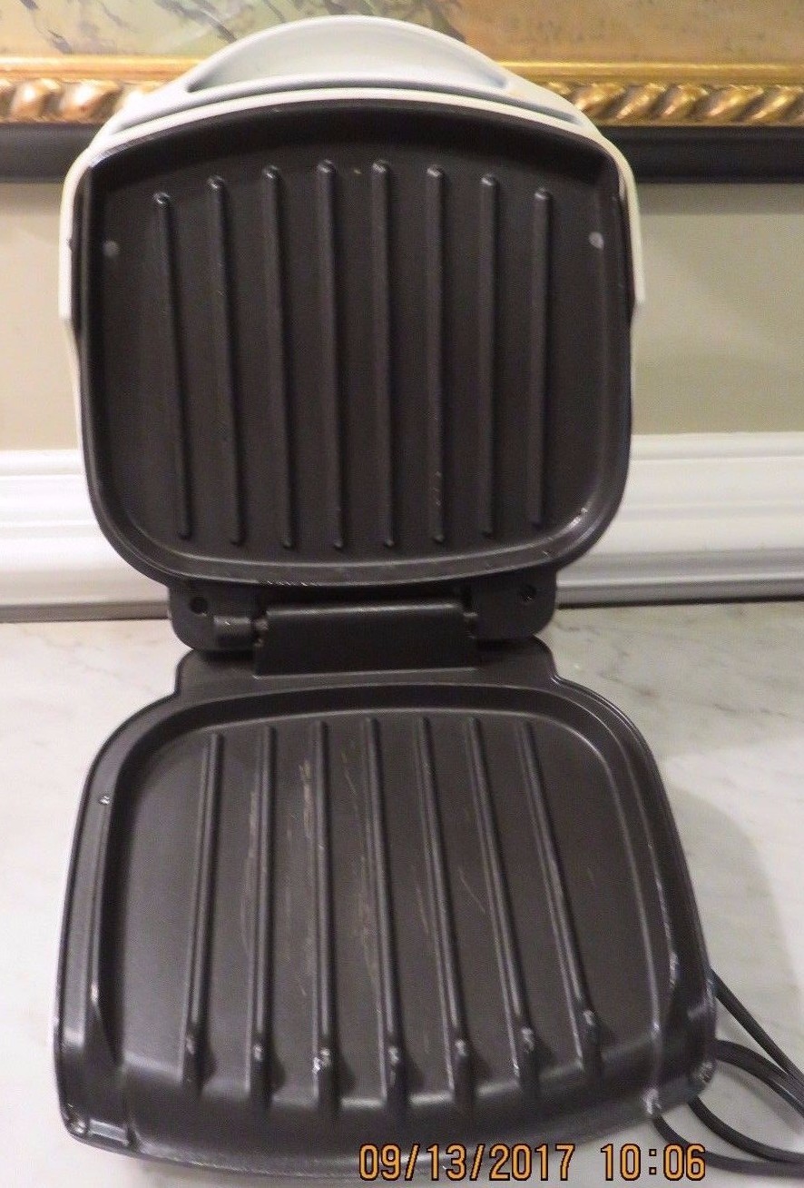 George Foreman Lean Mean Fat Reducing Grilling Machine w/Bun Warmer #GR10ABW
