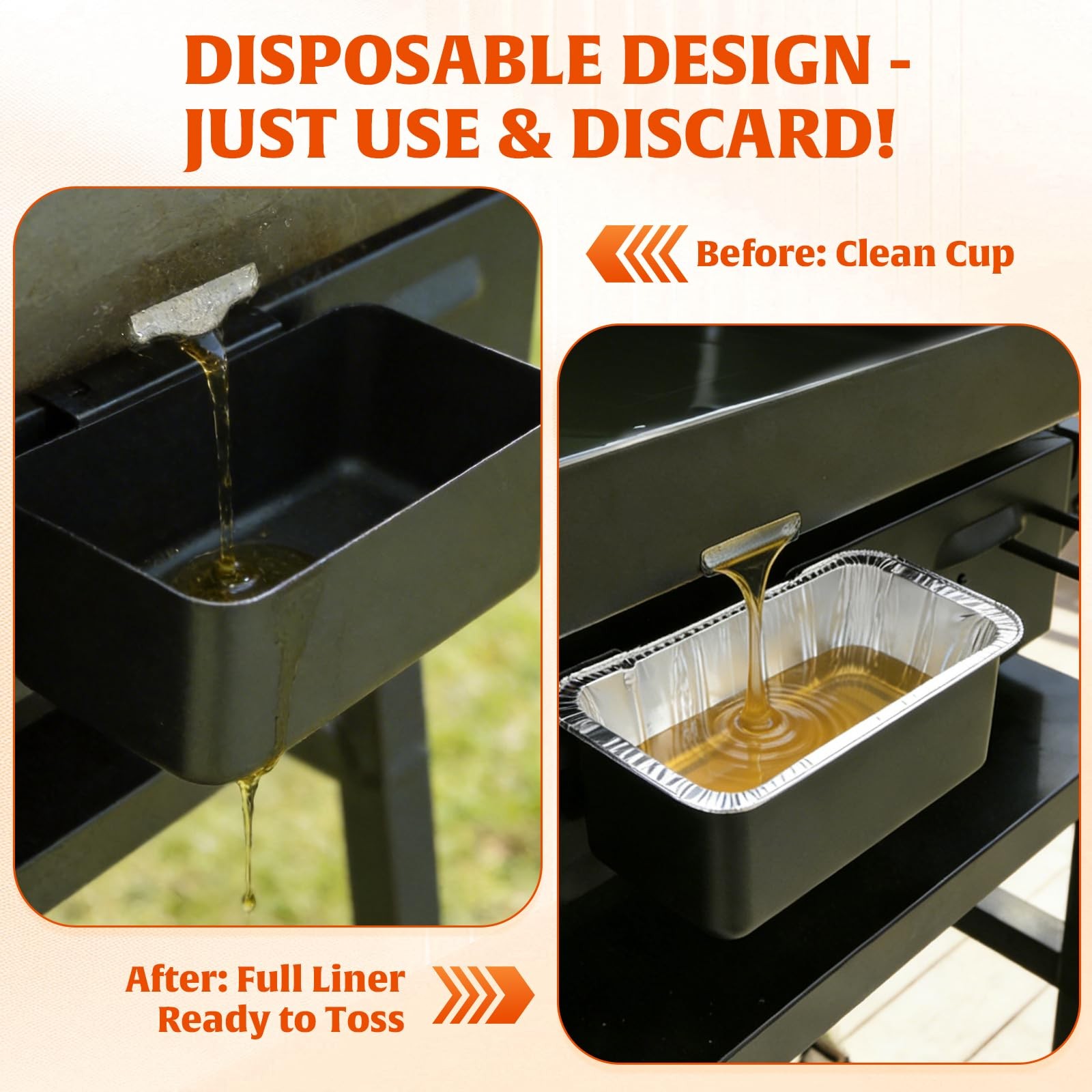 Grease Cup Liners Compatible with Blackstone Griddle – Griddle Accessories