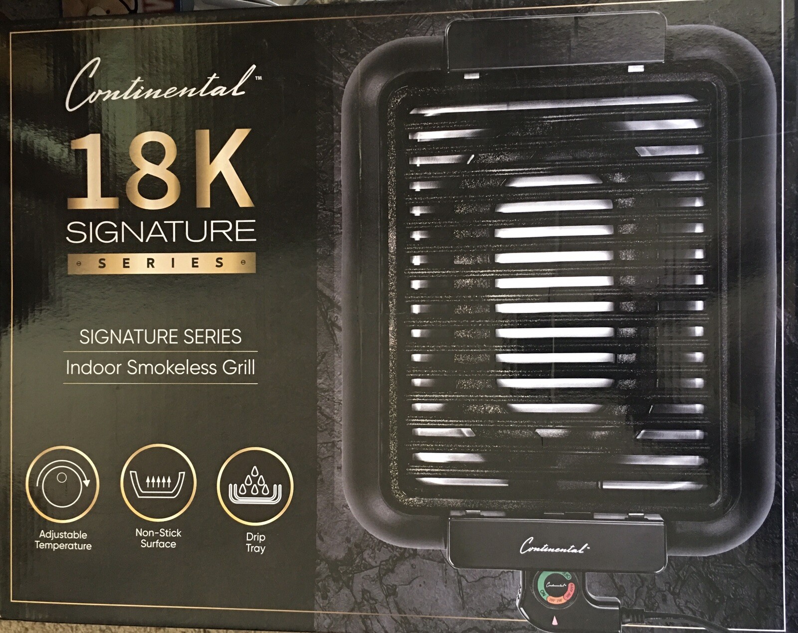 Continental 18K Signature Series Indoor Smokeless Grill New in Box