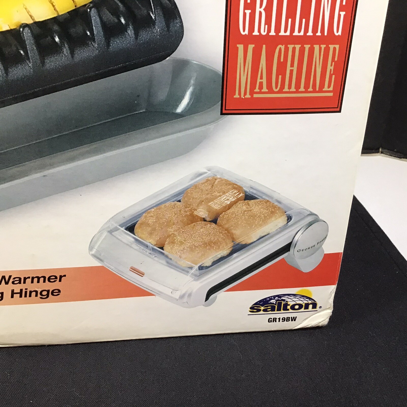 George Foreman Grill Lean Mean Fat Reducing Grilling Machine Bun Warmer GR19BW