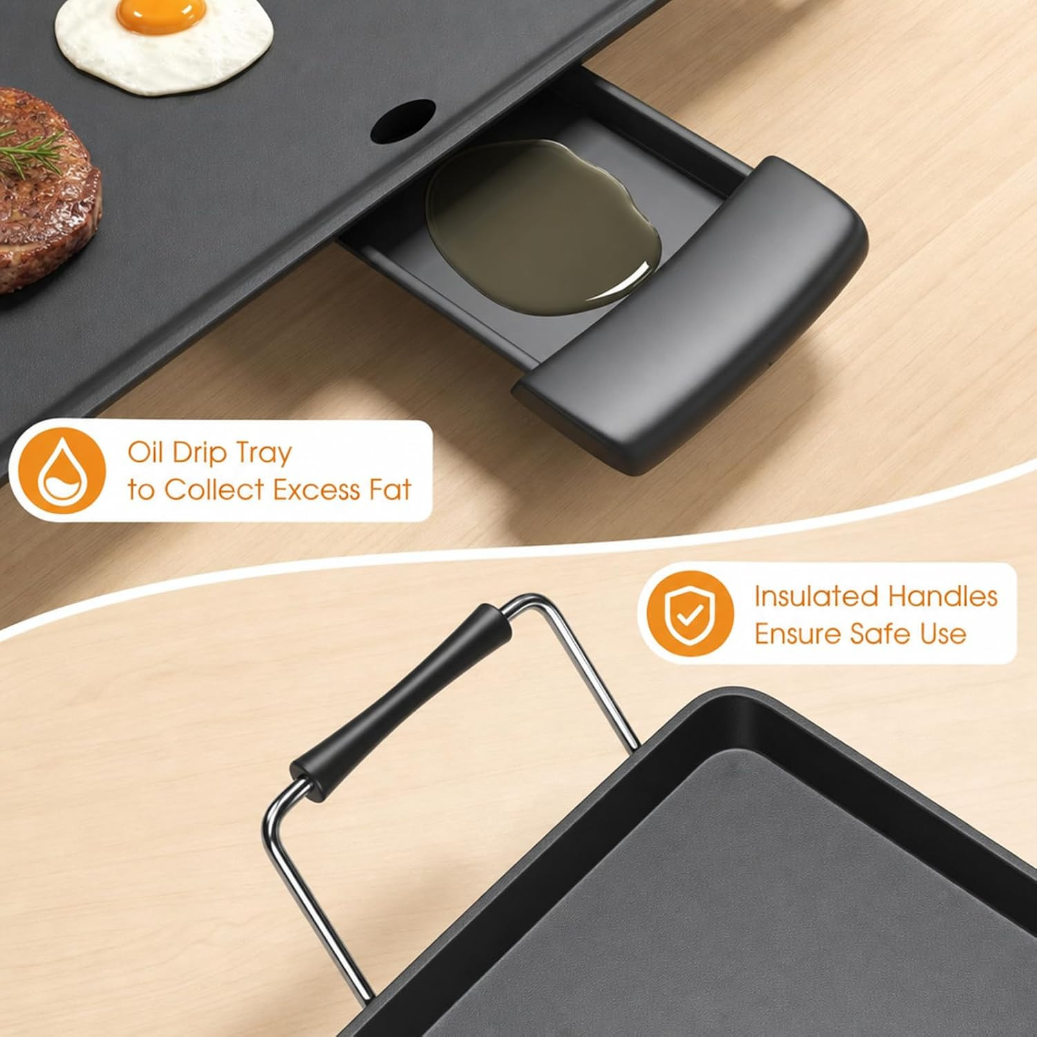 35″ Extra Large Electric Griddle 2000W | Outdoor Flat Top Grill | Nonstick Cooki