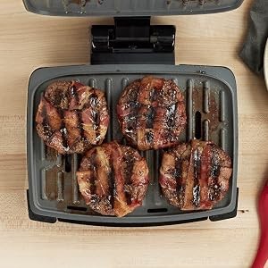 Fully Submersible 4-Serving Grill | Dishwasher-safe grill with fast preheat,