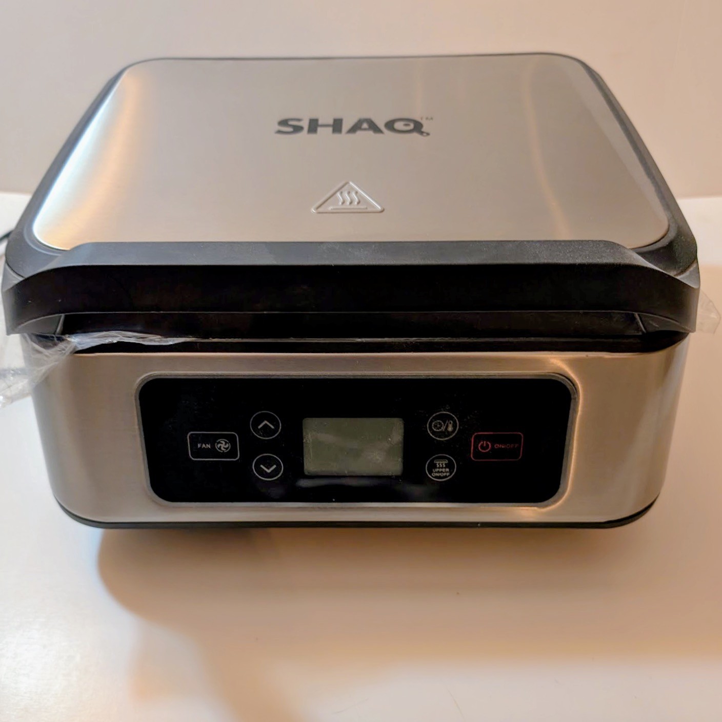 SHAQ 3-in-1 Smokeless Grill & Press Model GMC01 Silver 1 Excellent Condition