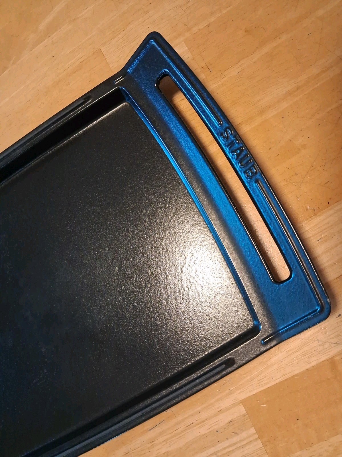 STAUB enameled cast iron griddle plate for 2 burners (La Plancha)