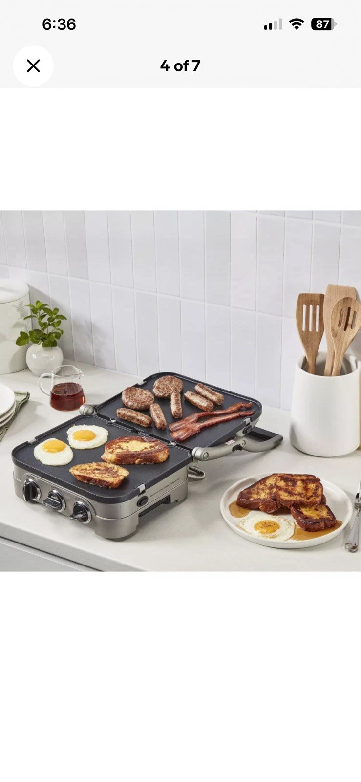 Cuisinart Griddler Indoor Grill Griddle Panini Press 5-in-1 Nonstick