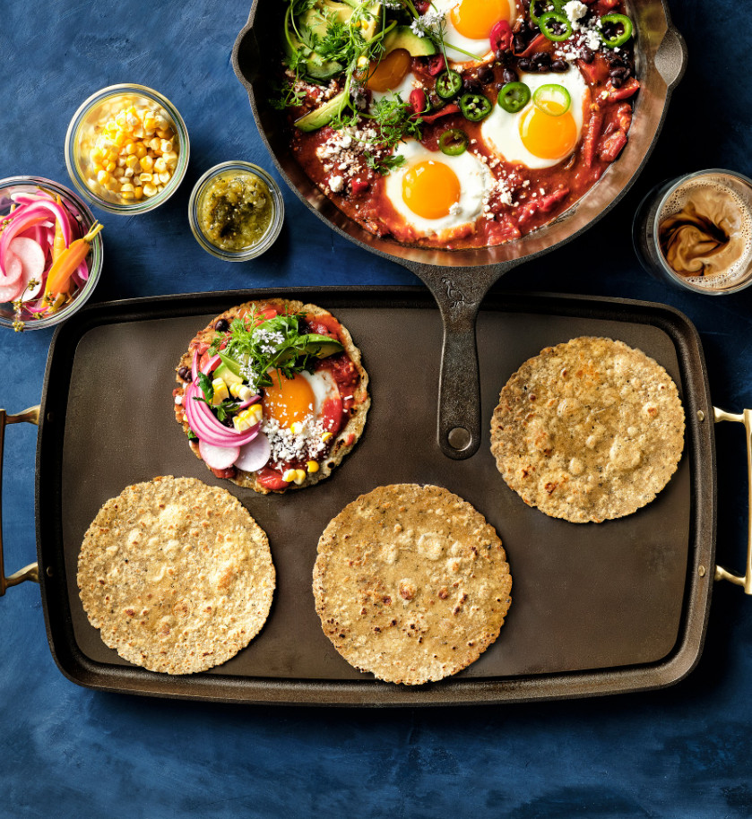 Smithey Seasoned Cast Iron Double Burner Griddle