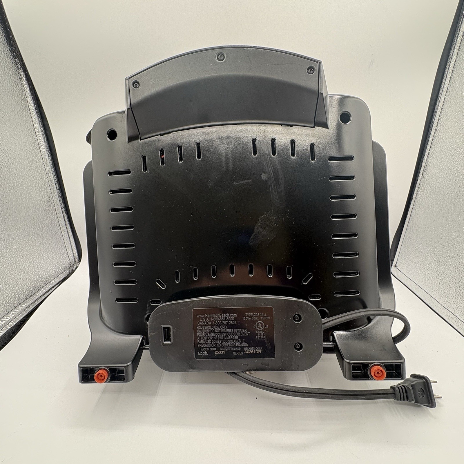 Hamilton Beach Model 25331 TYPE G35 Indoor GRILL