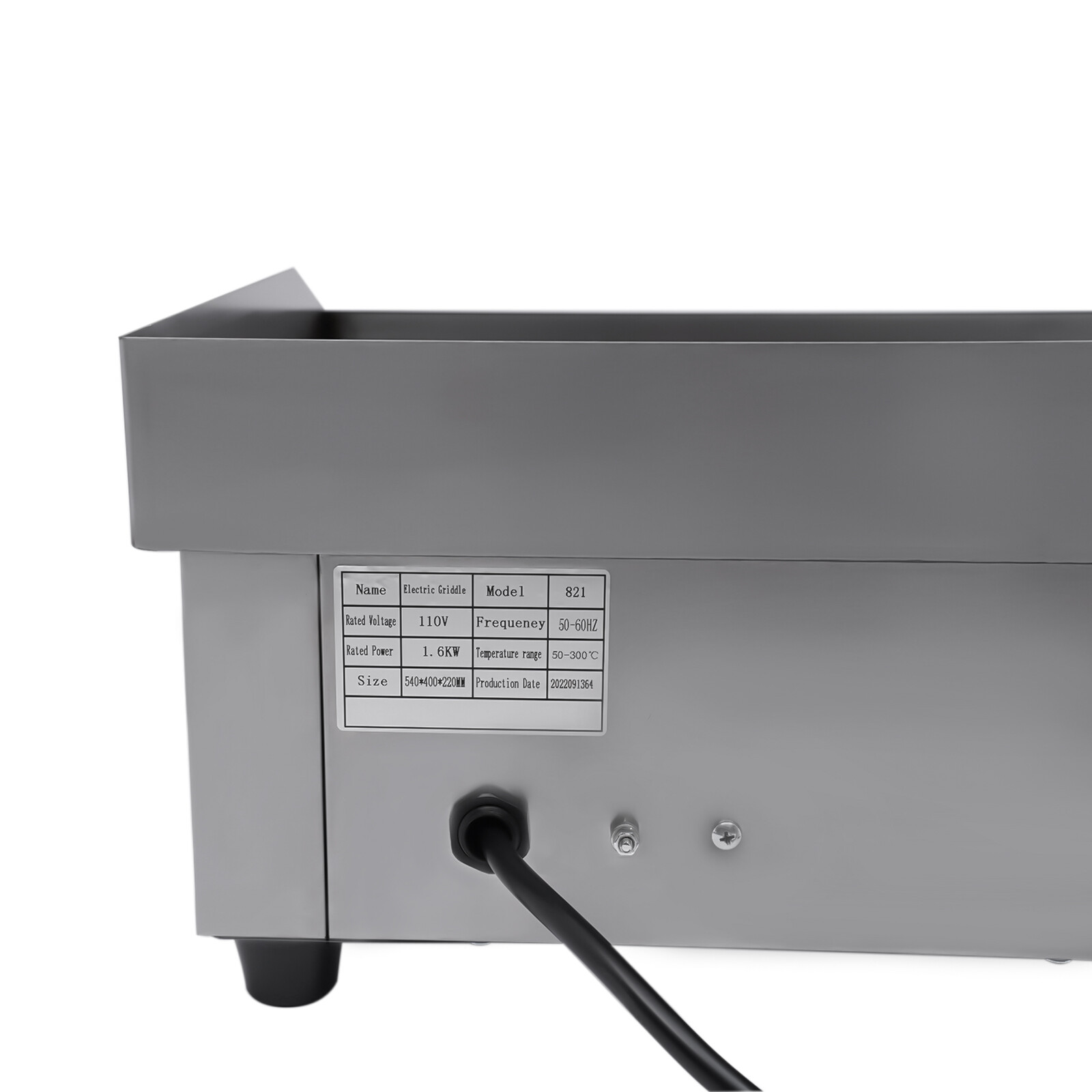 22″ 1600W Commercial Electric Tabletop Griddle Flat Top Grill Hot Plate BBQ