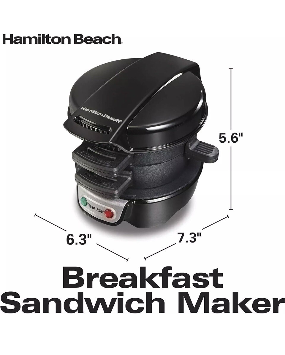 Hamilton Beach Breakfast Sandwich Maker Brand New, Sealed. College Dorm