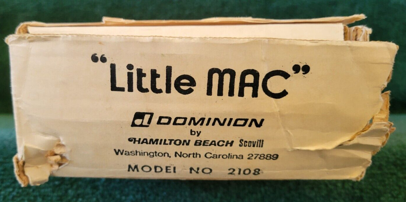 JOE NAMATH “Little Mac” 60 Second Burger Machine Hamburger Maker 2108