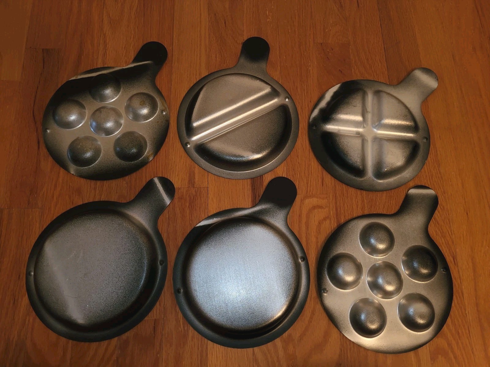 Lot Of 6 Xpress Redi Set Go Grill Pans Plates Inserts Replacement Set