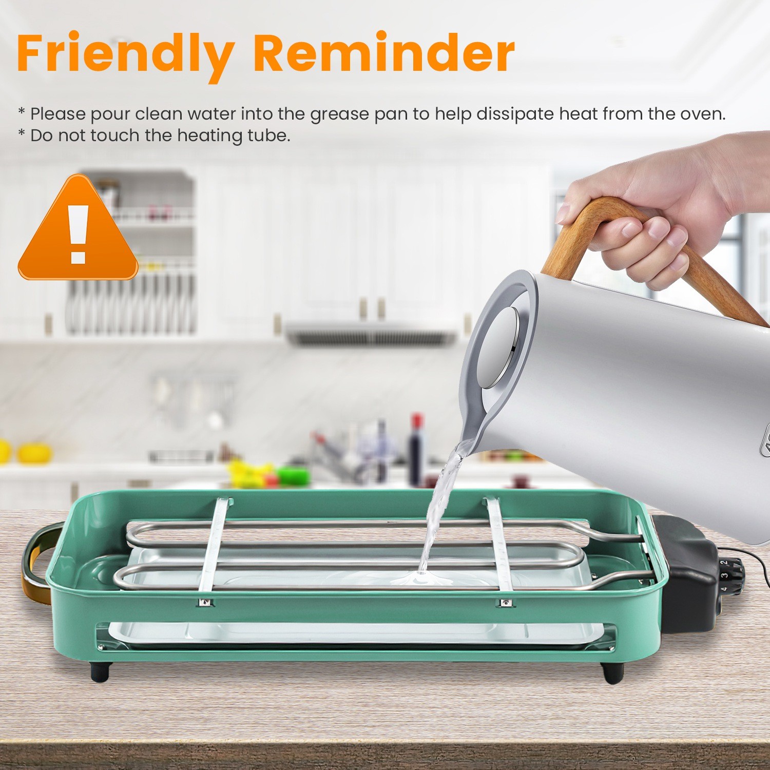 2 in 1 Electric Indoor Grill Electric BBQ Grill Portable Barbecue Cooking Plate