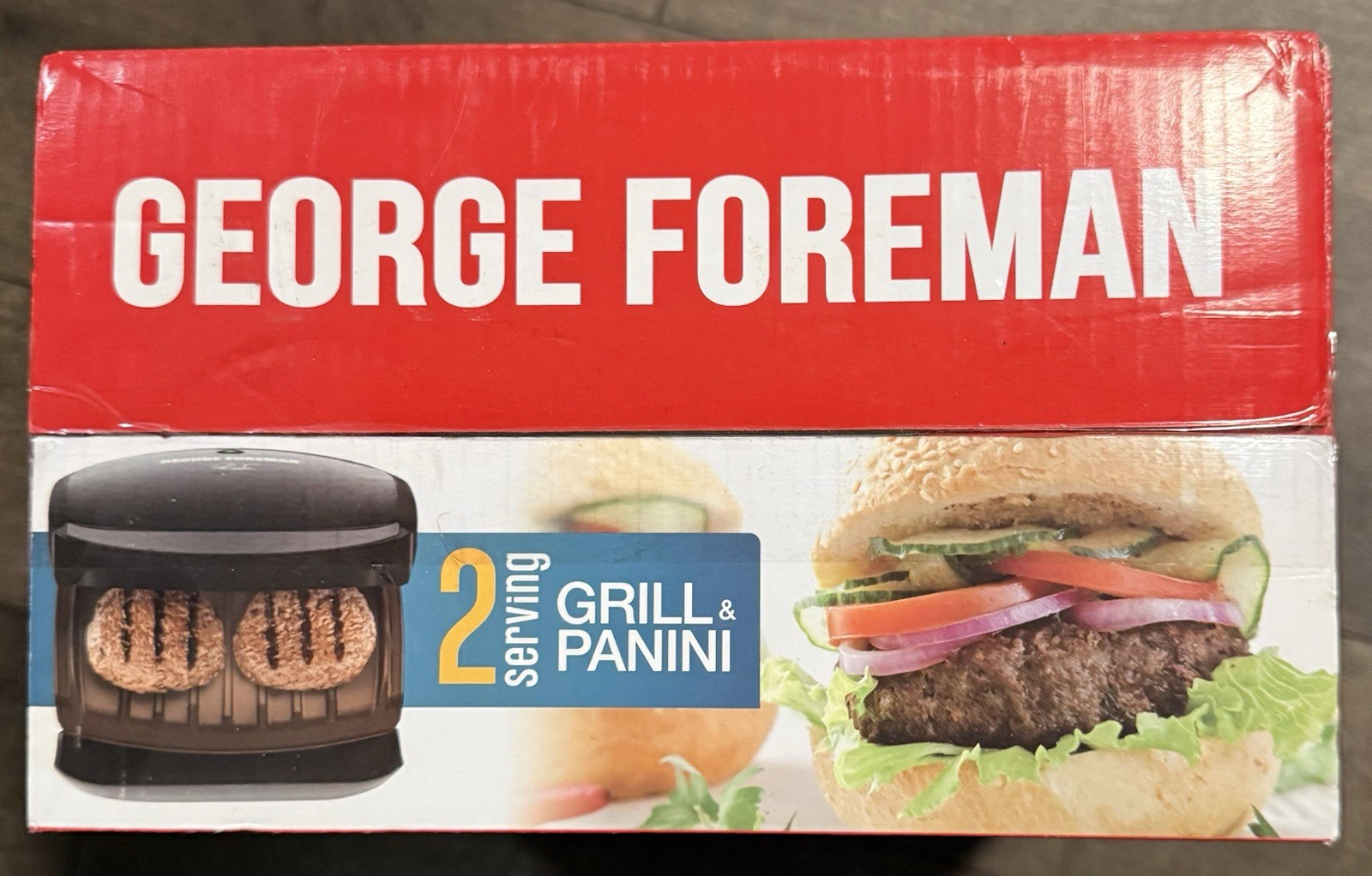 George Foreman GR136B 2-Serving Grill & Panini Press 760W 120V Black