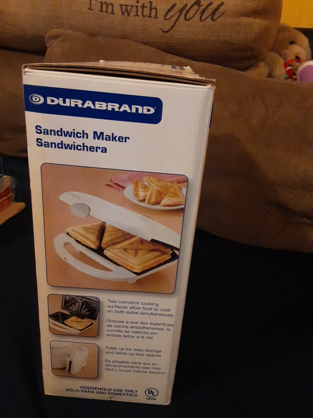 DURABRAND Sandwich Maker Toaster Non-Stick 2 Slice