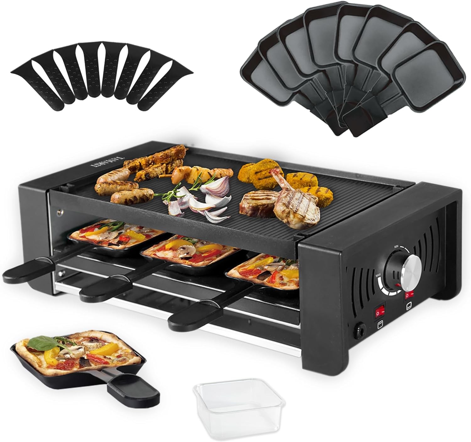 TAMARIT Raclette Party Grill Portable Indoor Electric Korean BBQ Grill