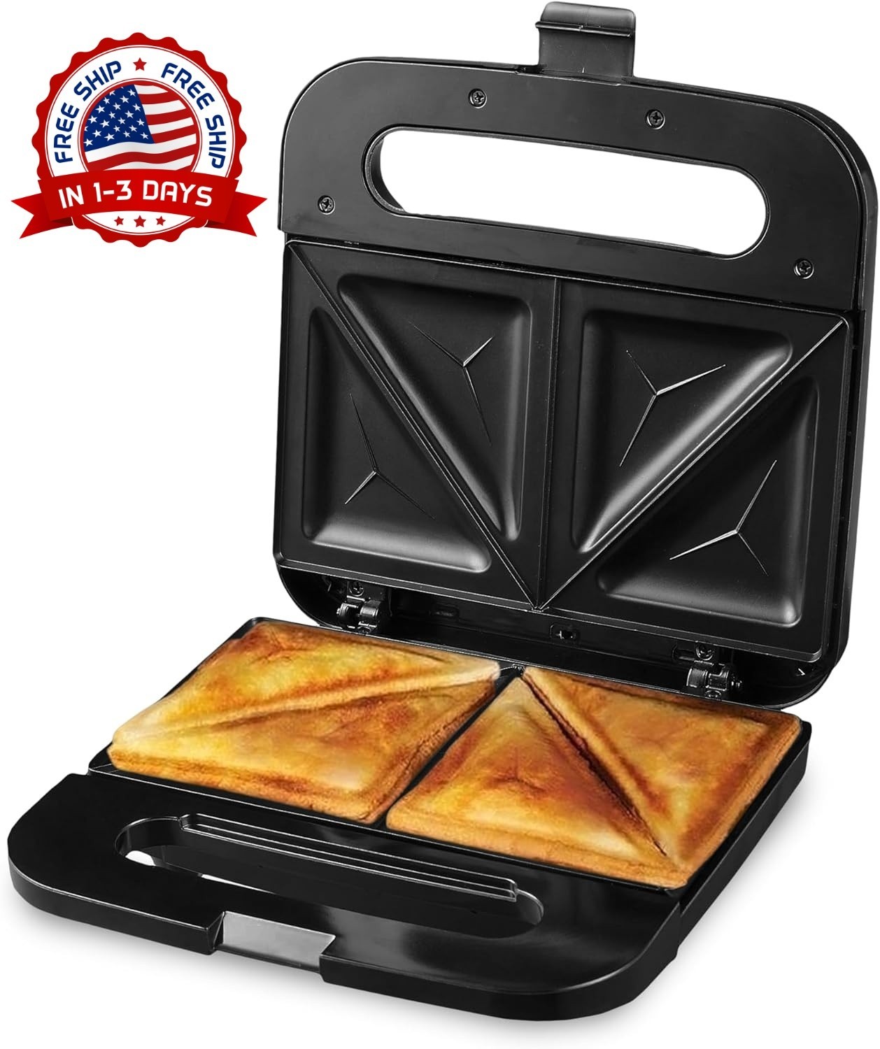 Sandwichera eléctrica con placas antiadherentes y luces indicadoras NUEVO US