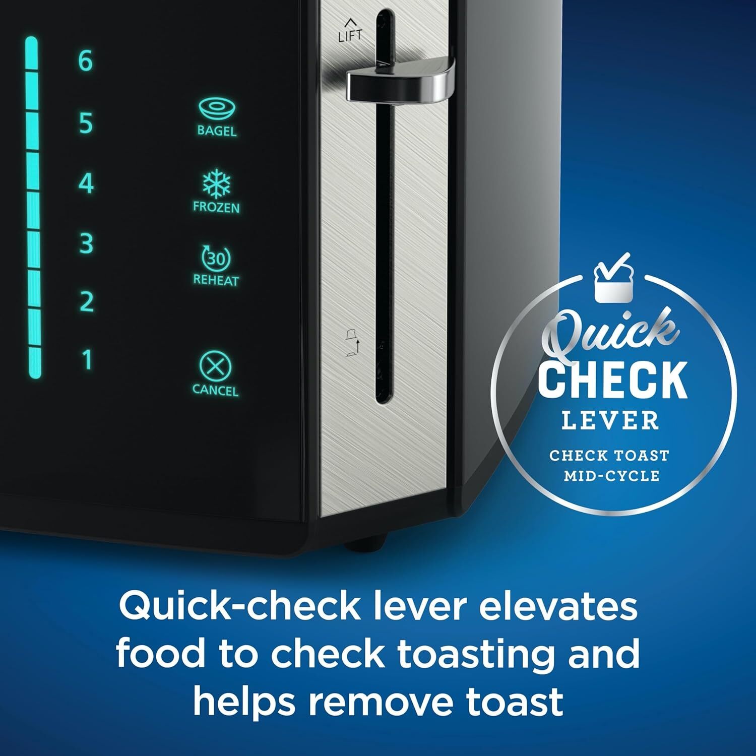 Oster 4-Slice Toaster, Touch Screen, Stainless Steel, Digital Steel
