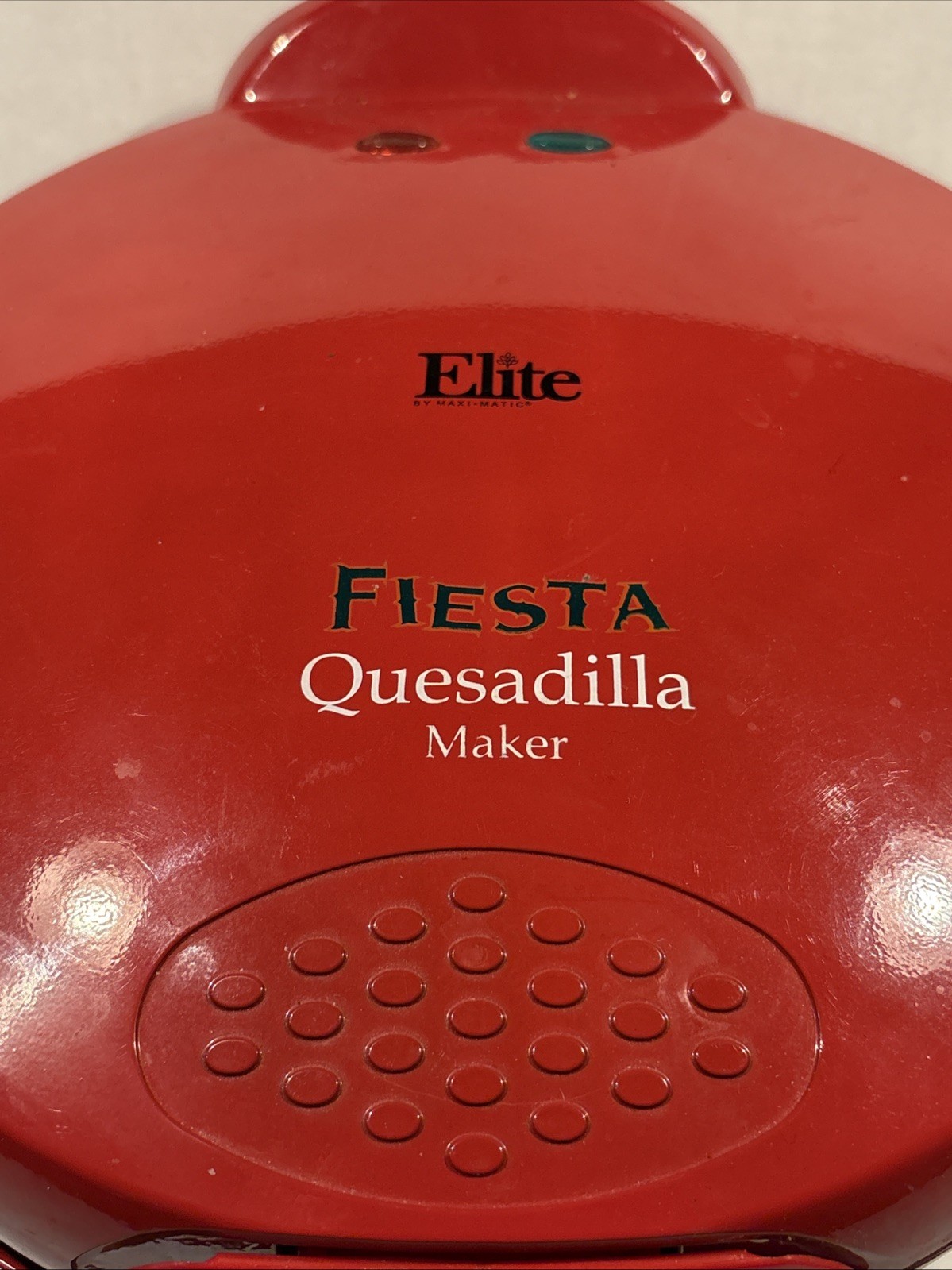 Elite Cuisine 11″ Fiesta Quesadilla Maker Red Model EQD-118 Tested Works