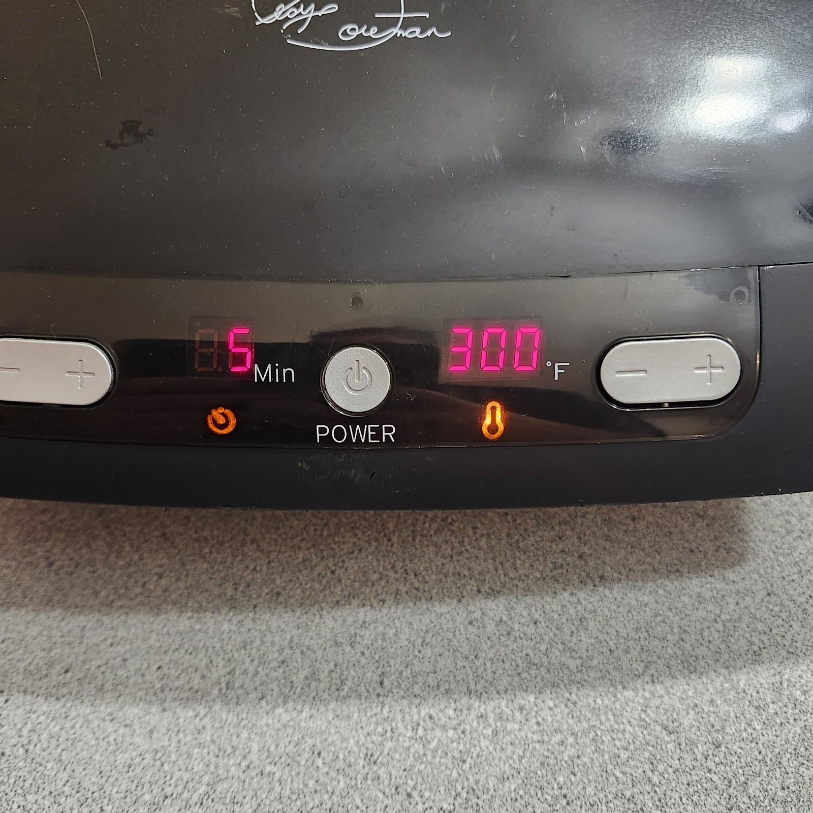 george foreman DIGITAL grill grp99 BLACK GRP99BLK NO TRAY OR BOX