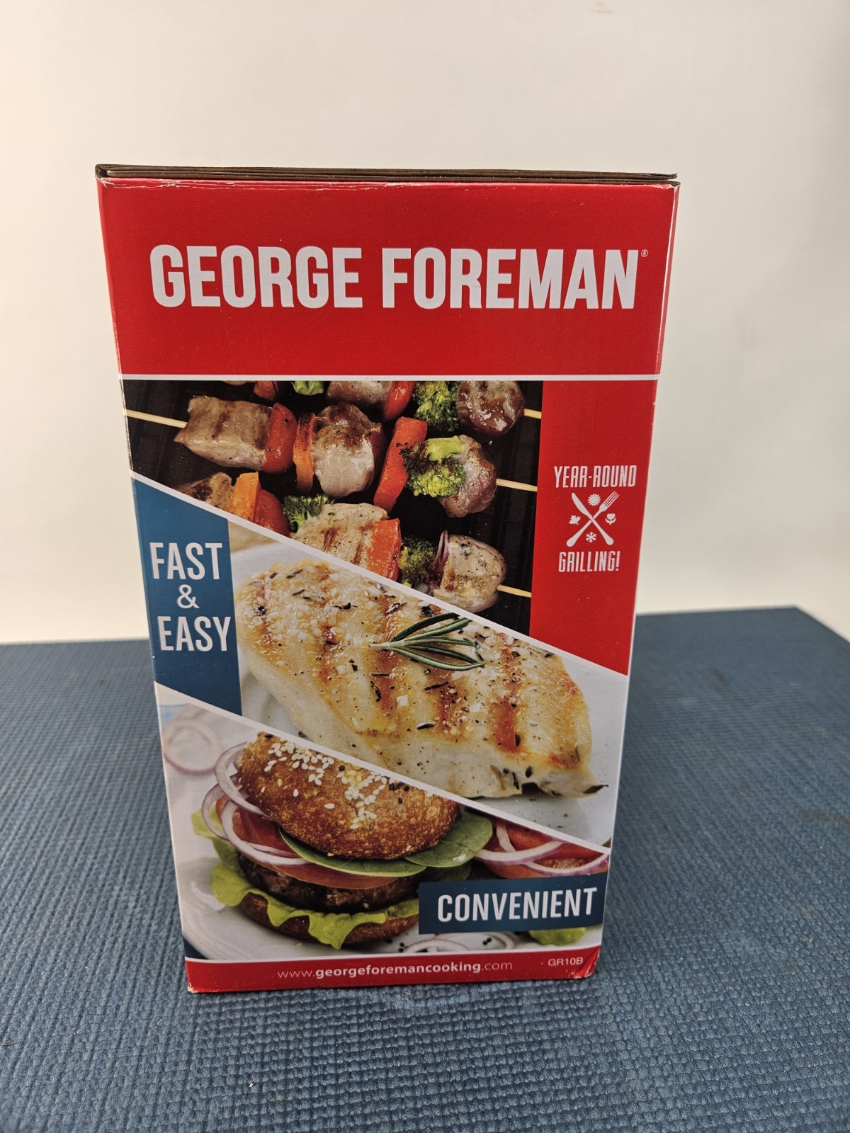 George Foreman Compact 2 Serving Grill GR10B New 082846033732-L2 Black