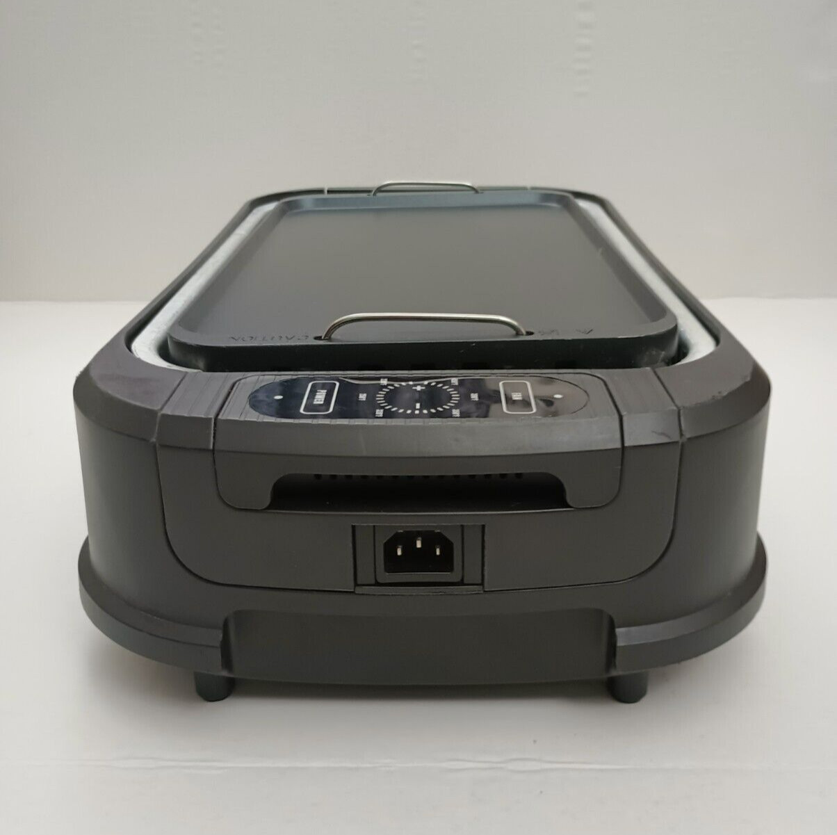 Power Smokeless Grill Pro with Griddle Pans -Black 1500 Watts Stainless – Used