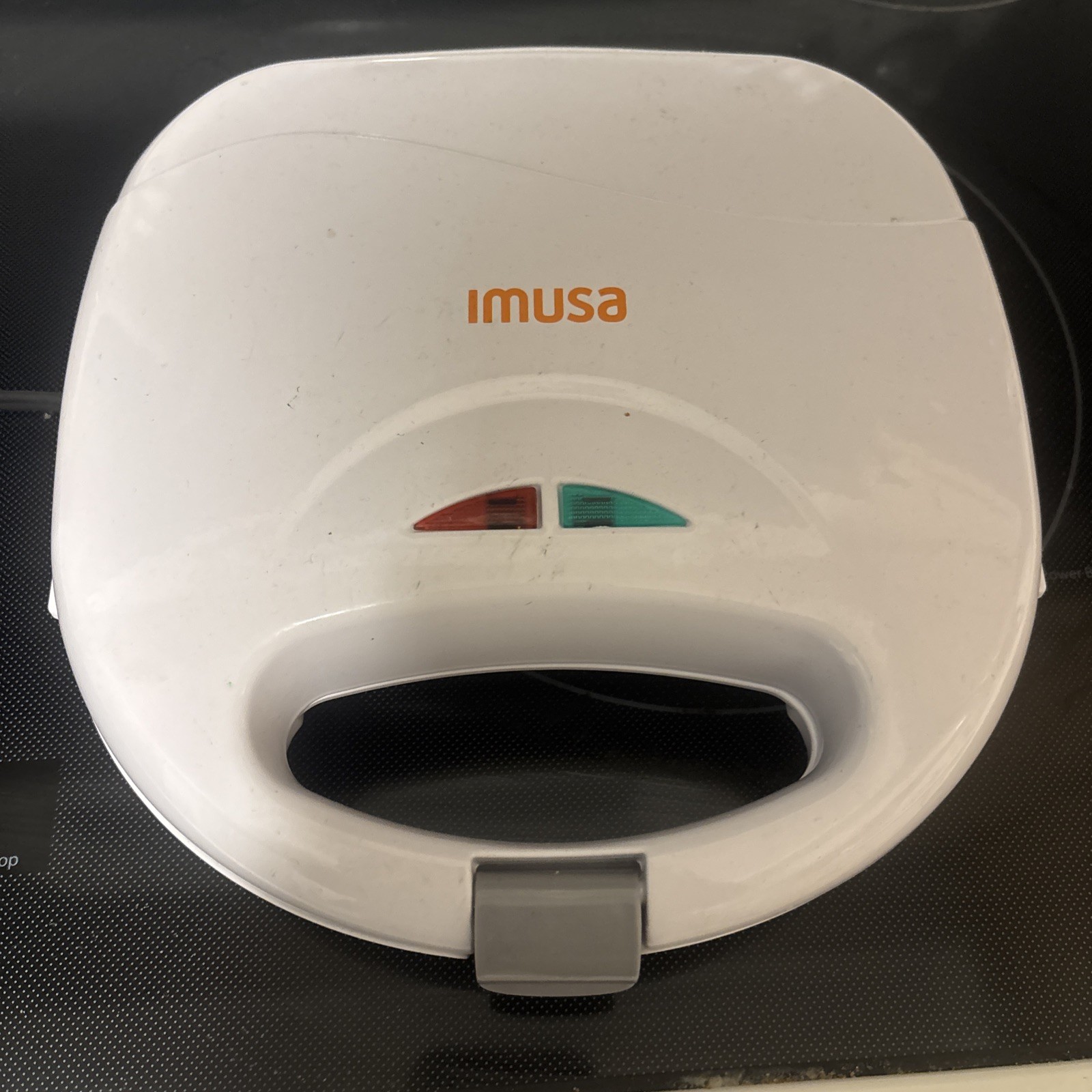 IMUSA Sandwich Maker 750 Watts Nonstick Cooking Surface, 2-Slot, White