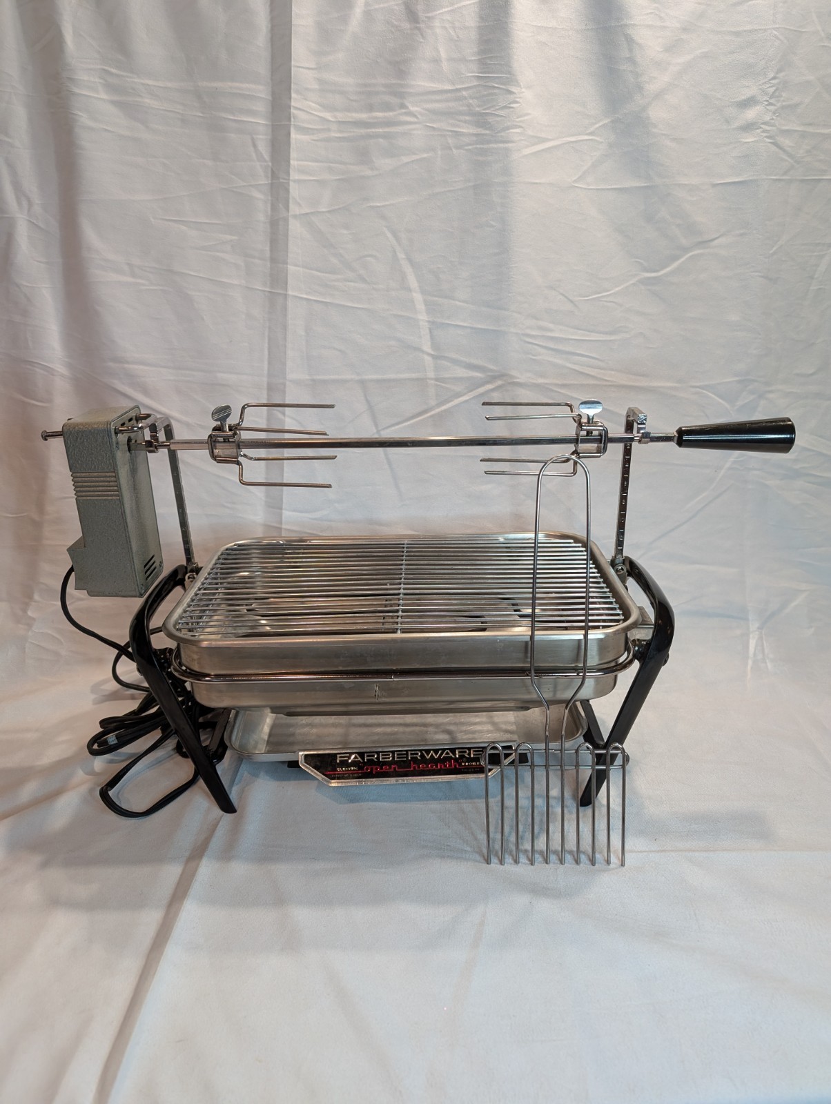 Vintage Farberware Open Hearth Broiler Rotisserie 455N Complete W/ Box No Manual