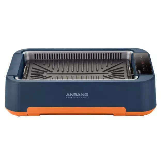 ANBANG Grill AB507FCO Smokeless Grill Electric Indoor Grill BBQ – Orange 220V