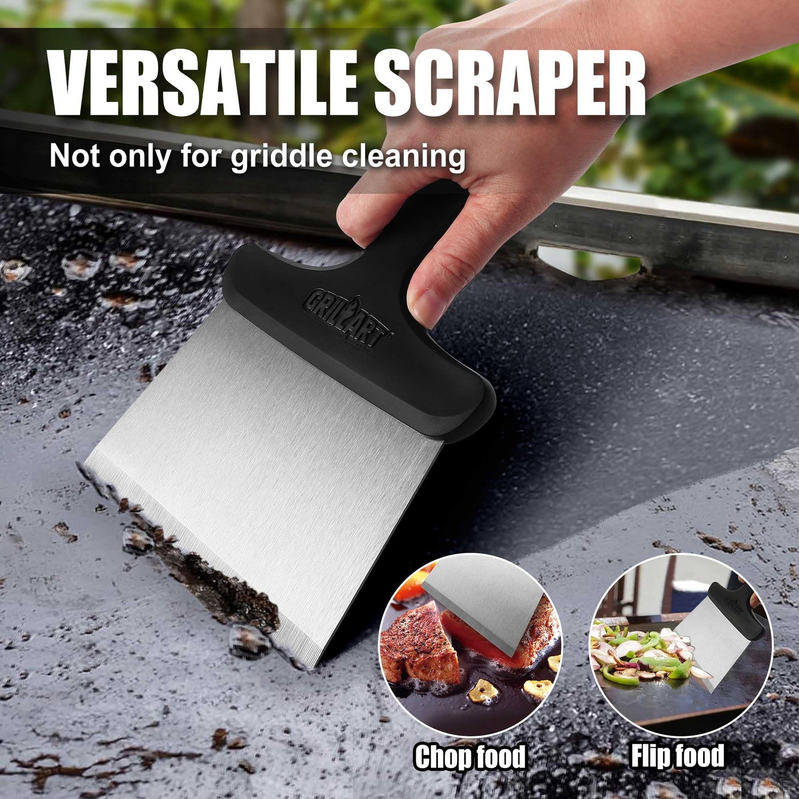GRILLART Griddle Cleaning Kit for Blackstone, Flat Top Grill BLACK