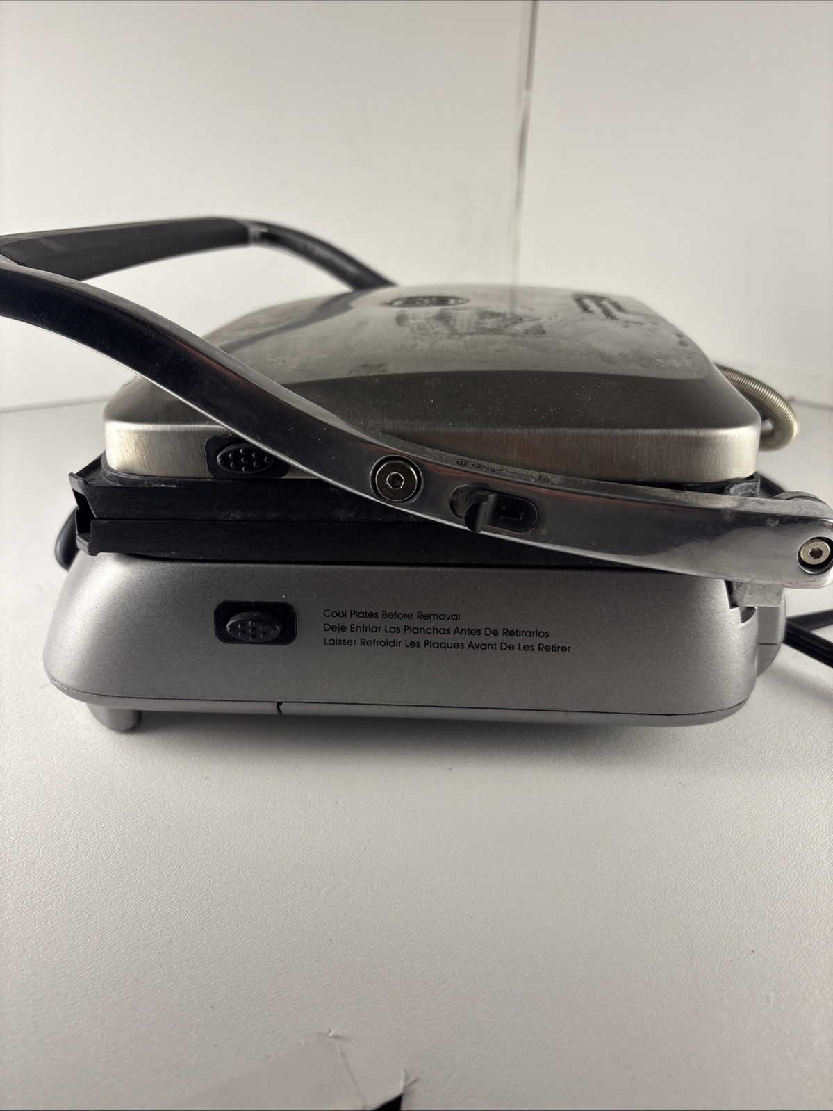 GE 169232 Silver Temperature Control Electric 4-in-1 Panini Grill Griddle