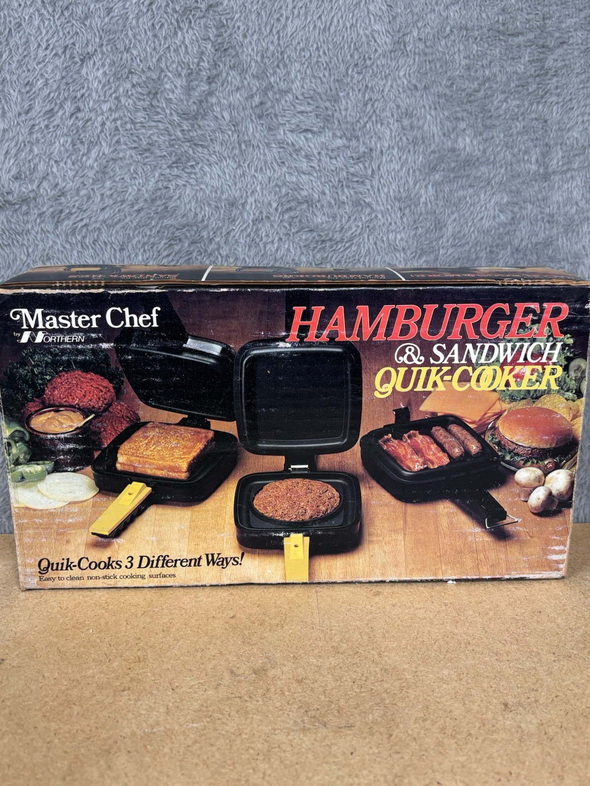Master Chef Hamburger Sandwich Quik Cooker Electric Griddle Model 2041 NOS