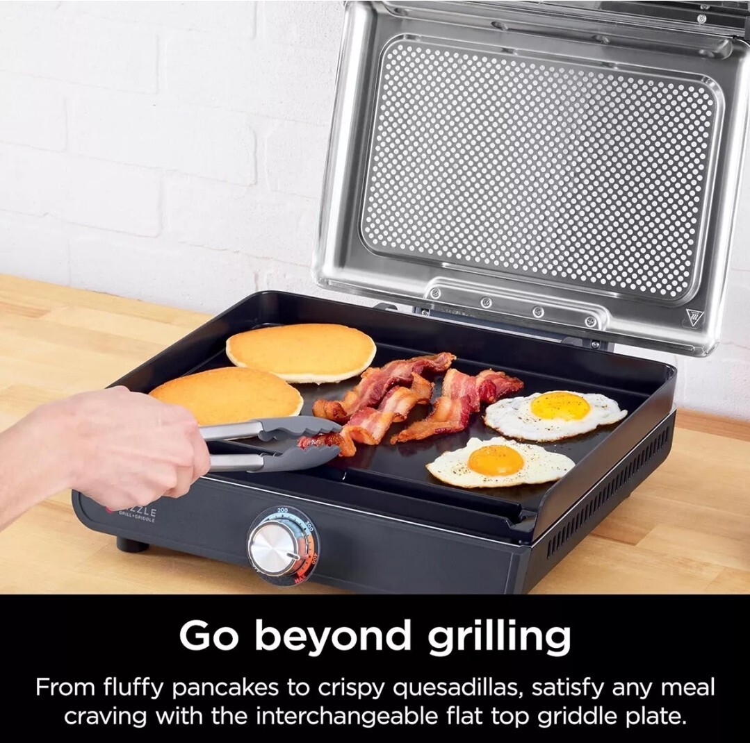Ninja GR100 Sizzle Smokeless Indoor Grill New