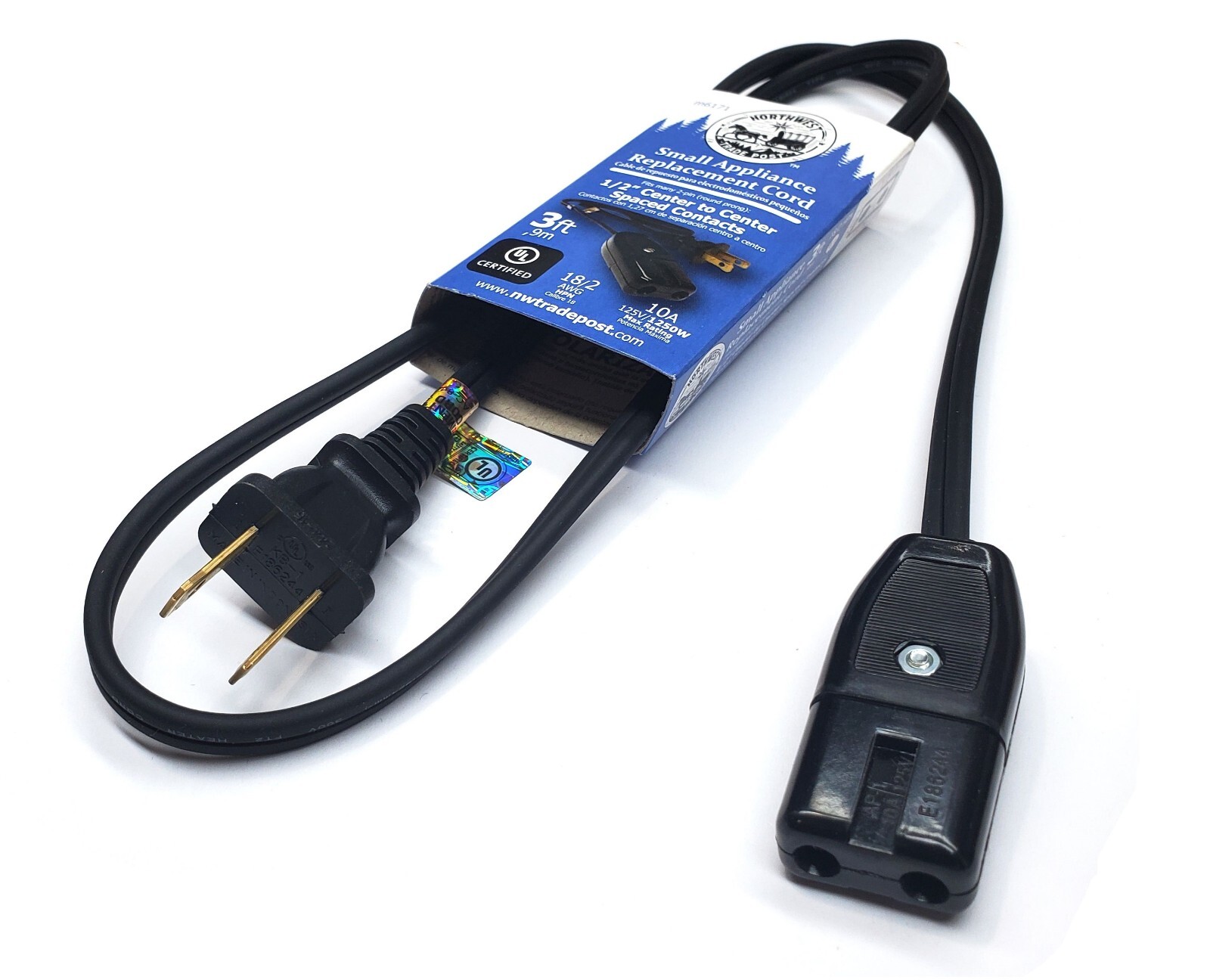 Power Cord for Contempra Char-B-Que Indoor Electric Grill Model ECB-25 & EIG-1