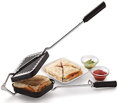 Grill Sandwich Maker And Toast Sandwich Maker With Non-Stick Cookware, Black