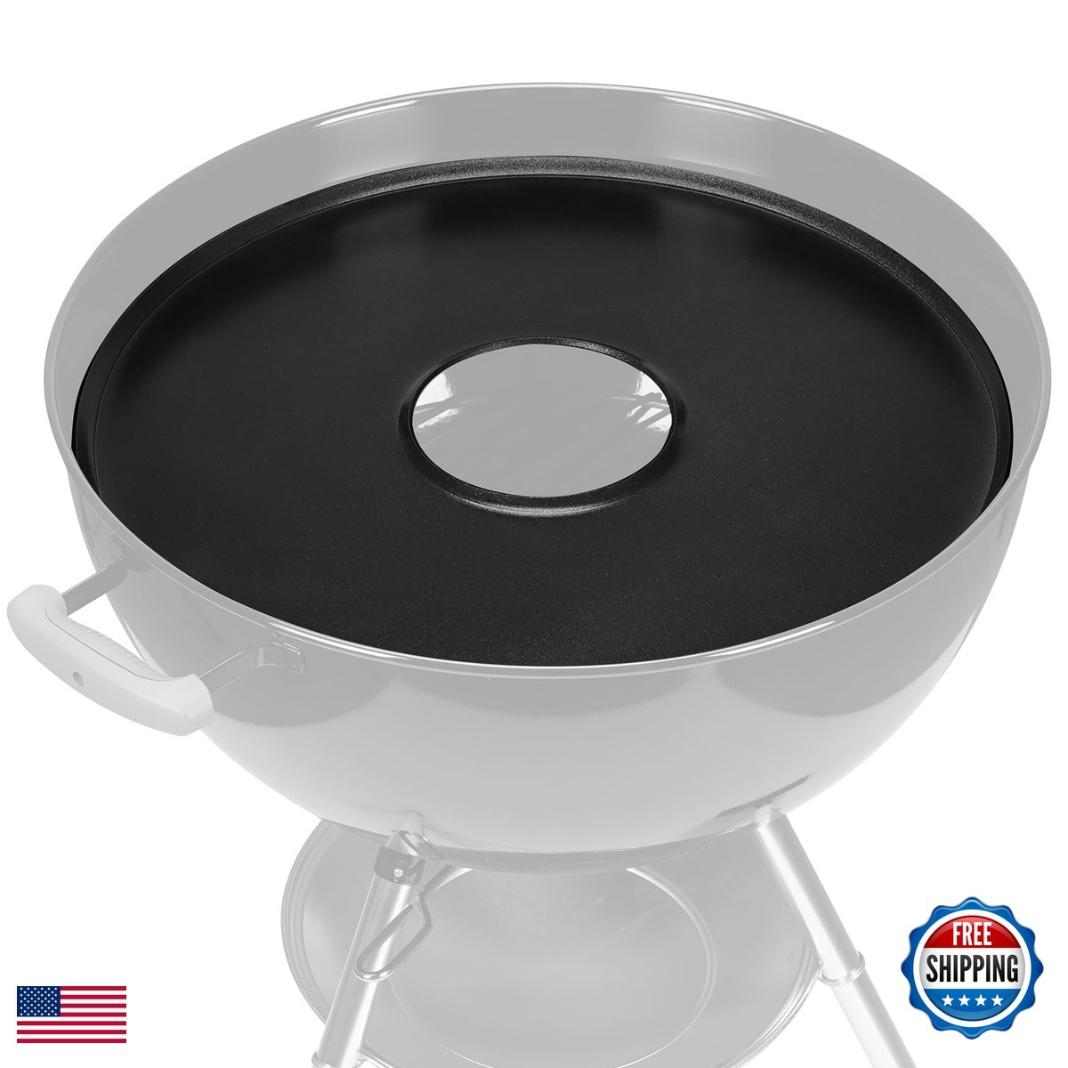 Stanbroil Round Griddle Insert Weber 22 Kettle Charcoal Grill Nonstick Coating