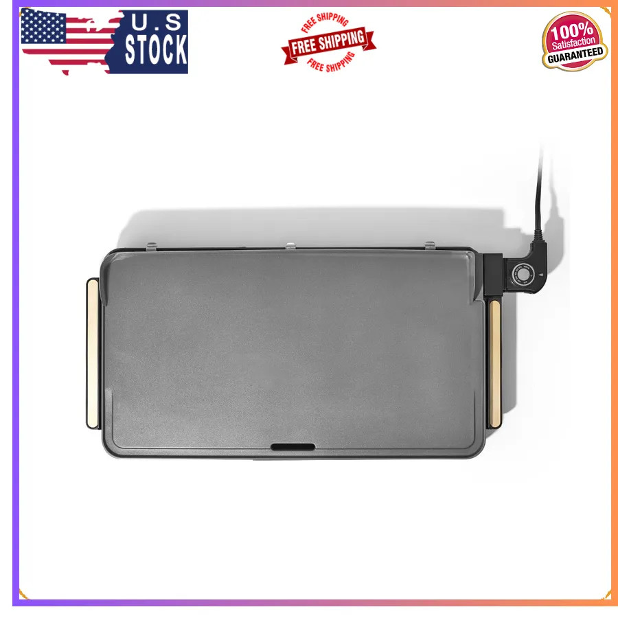 Beautiful Drew Barrymore 12 x 22 Inch Electric Griddle Black Sesame Nonstick